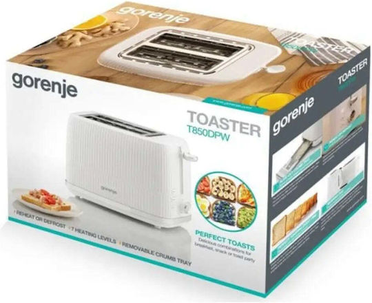 Gorenje Φρυγανιέρα 2 Θέσεων 850W Λευκή