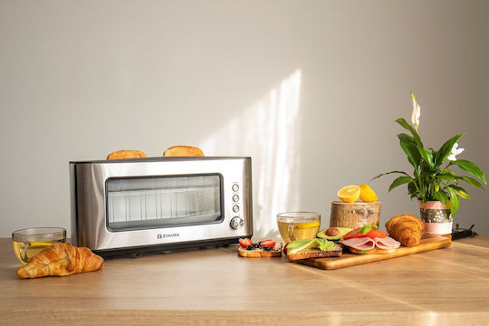 Zokura Prăjitor de pâine 2 sloturi 1200W Gri