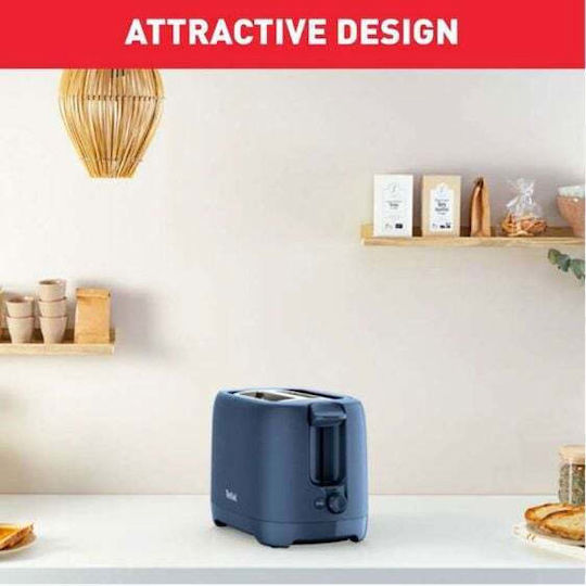 Tefal Φρυγανιέρα 2 Θέσεων 850W Μπλε