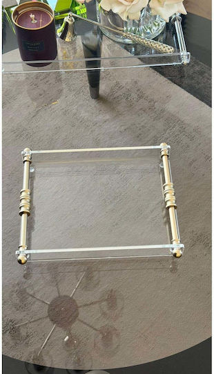 SteweHome Decorative Tray Metallic 25x20cm