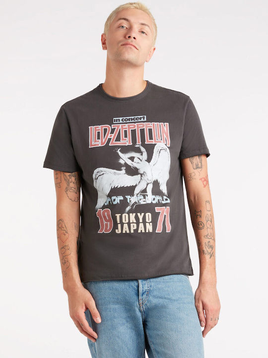 Amplified Led Zeppelin Tokyo 71 T-shirt Тъмносив Унисекс Zave210k95-cha