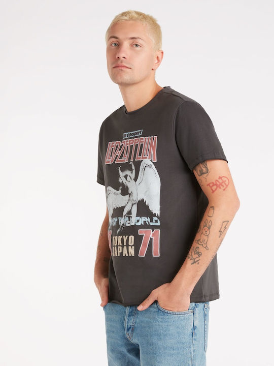 Amplified Led Zeppelin Tokyo 71 T-shirt Тъмносив Унисекс Zave210k95-cha