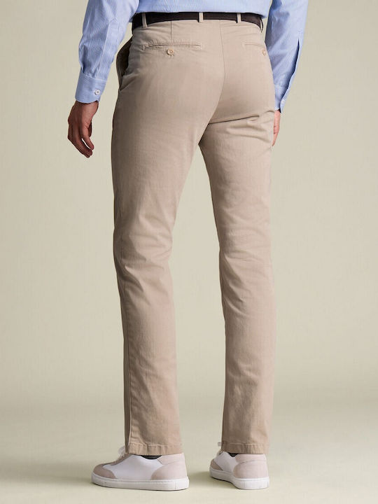 Παντελόνι Chino Ελαστικό σε Slim Εφαρμογή Καφέ Ανοιχτό