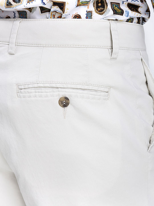 Men's Trousers Chinos Elastic in Regular Fit Beige Light
