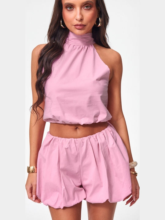 Women's Set with Pink Shorts