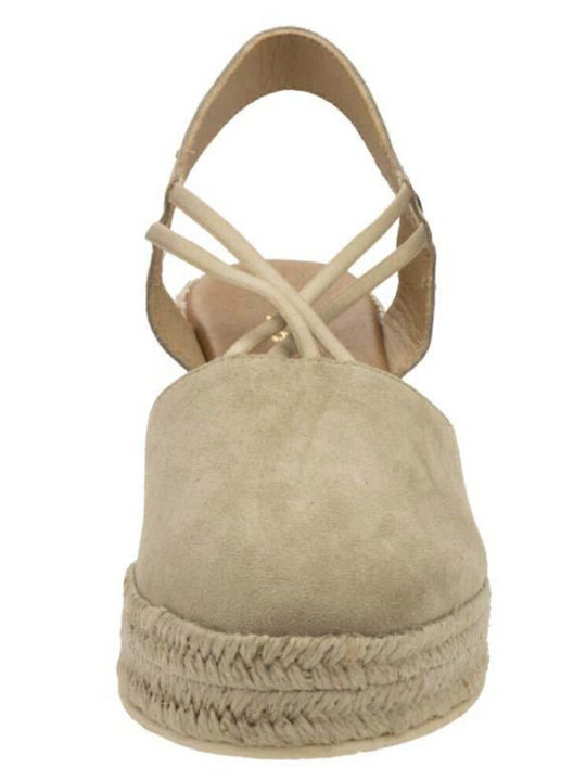 Platforme Dama De Vară Tip Espadrile Bej