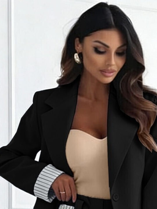 Woman's Fashion Women's Black Set with Trousers P-382