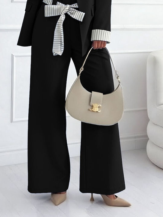Women's Black Set with Trousers P-382
