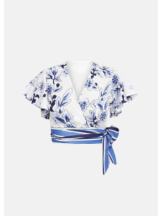 Women's Blue Set with Straight Leg Trousers