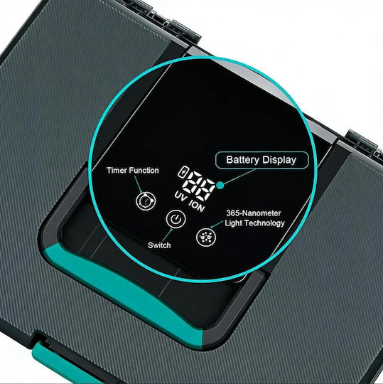 VGR V-840 UV & Ion Sterilizer Box Professional Tool Sterilization Box Barber LED Display 2500mAh Battery & Organizer