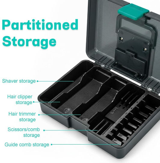 VGR V-840 UV & Ion Sterilizer Box Professional Tool Sterilization Box Barber LED Display 2500mAh Battery & Organizer