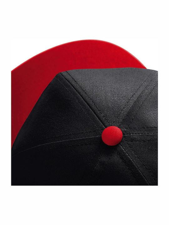 Club Atlético Boca Juniors Flat Snapback Cap Black Red 100% Cotton Unisex One Size