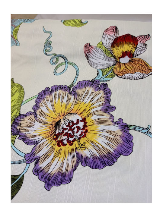 FRIPIA Față De Masă Din In Cu Dantelă Albă 140x250 Cm
