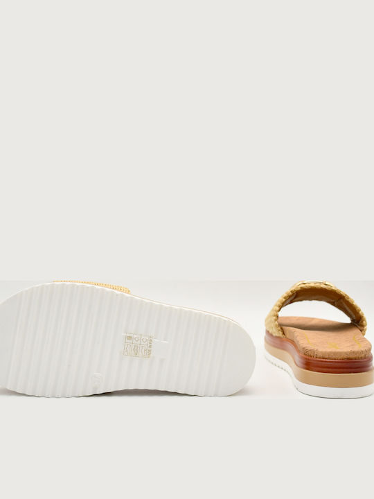 Дамски Анатомични Сандали Flatforms Бежови
