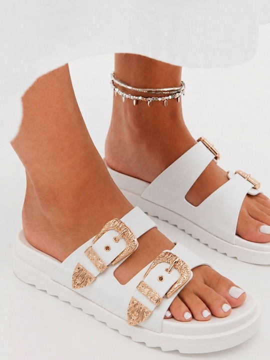 Damen Flatforms Weiße