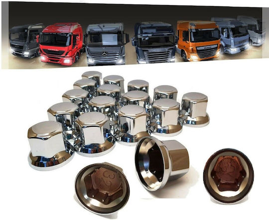 80 Pcs Bolt Nut Caps 32 Mm Chrome Trucks Trailers Others