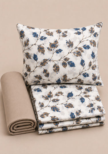 Comfort Σετ King Size 4τμχ 270x220εκ. Μπλε