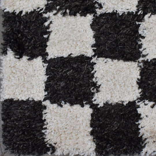 Zottelig Dachboden 120x170cm Ecru-Schwarz