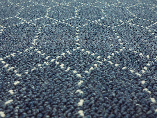 Nikotex Carpets Non-Slip Kitchen Runner Mat Belmont Blue-Ivory 80x200