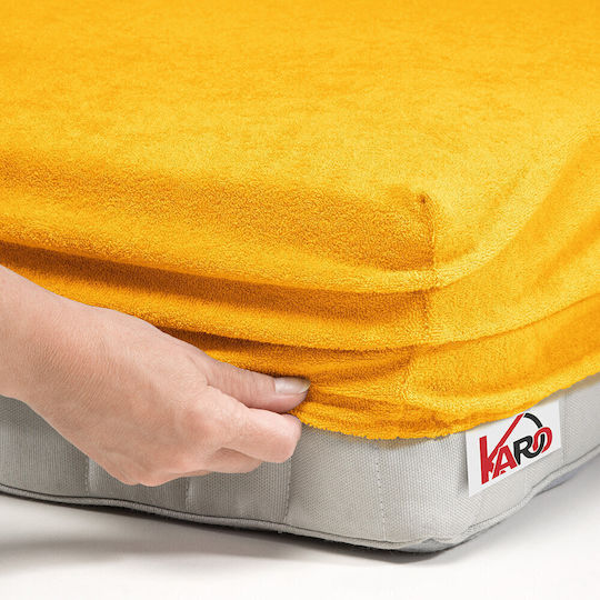 Karo Protective Mattress Cover King Size With Fitted Yellow 180x200cm