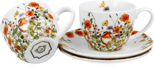 Duo-Gift Mehrfarbige Kaffee Tasse aus Porzellan