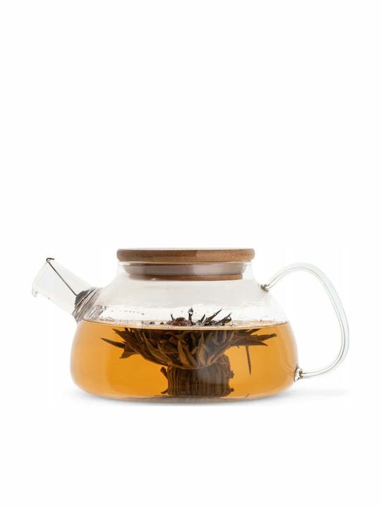 Green Touch Teapot with Filter Glass Transparent 750ml