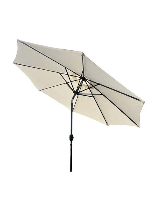 Aluminium-Garten- und Terrassen-Sonnenschirm Beige 2,7x2,7m