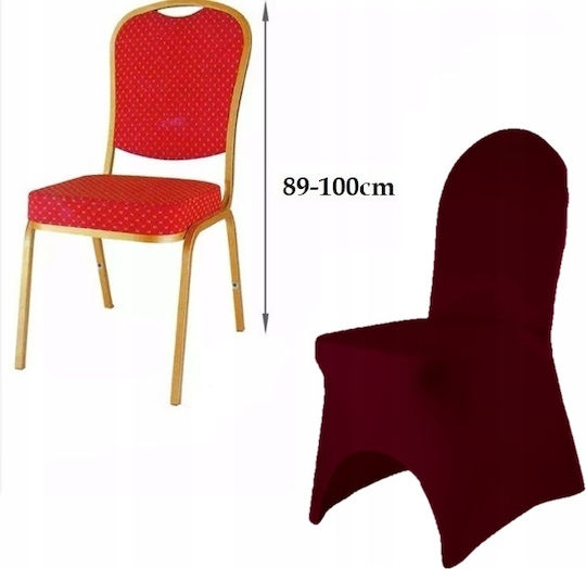 Meble odNowa Ελαστικό Κάλυμμα Καρέκλας Dark Red 100εκ.