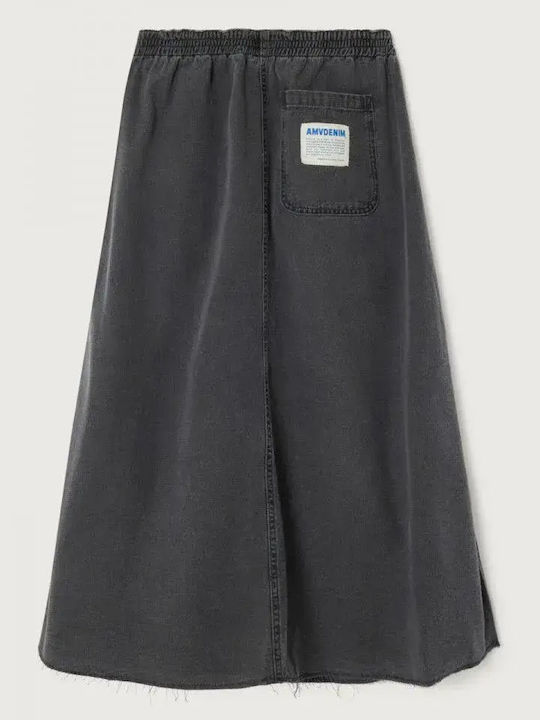 Denim Maxi Skirt Black