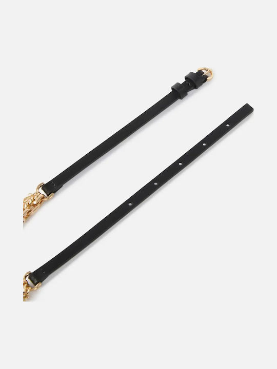 Wide Leather Women's Belt Black