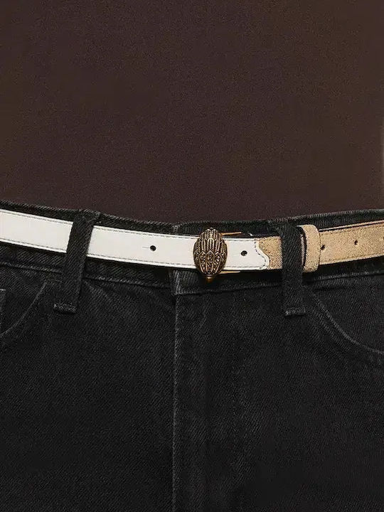 Leder Damen Gürtel Weiß