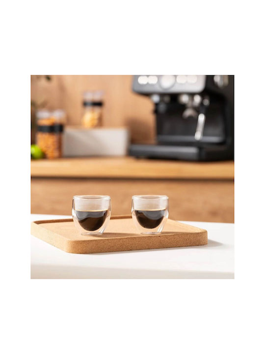 Bodum Set Bodum Kaffee/Freddo Sportschützen aus Glas in Braun Farbe 80ml 2 Stück