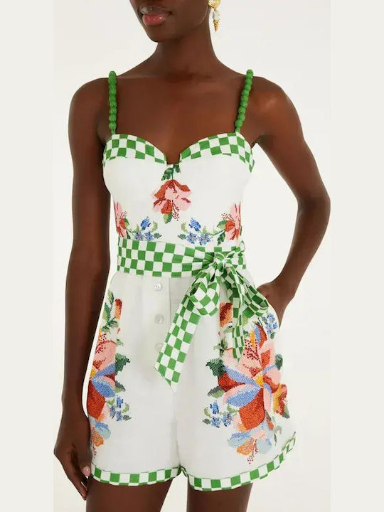 Women’s Linen One-piece Shorts Off White