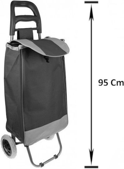 Stoff Einkaufswagen Klappbar Grau 95x50x20cm