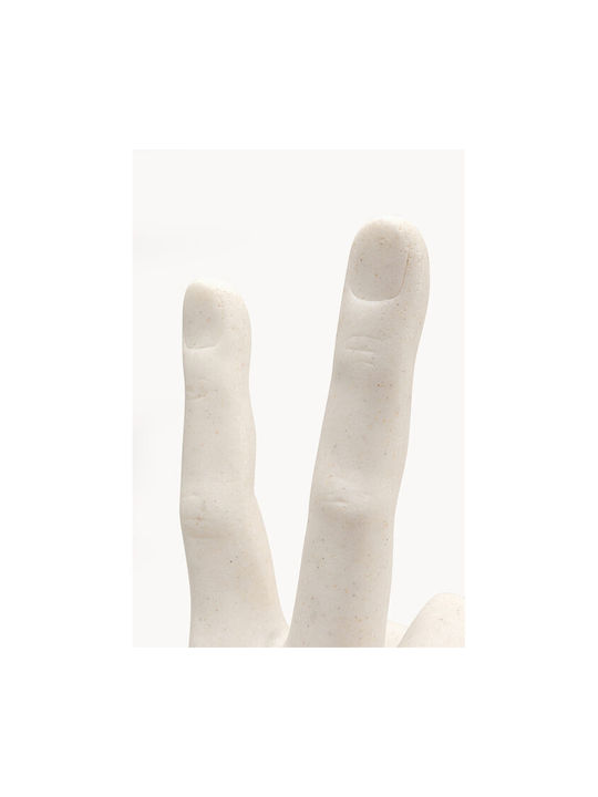 Διακοσμητικό Επιτραπέζιο Peace Hand Μάρμαρο Λευκό 15*12.5*36εκ