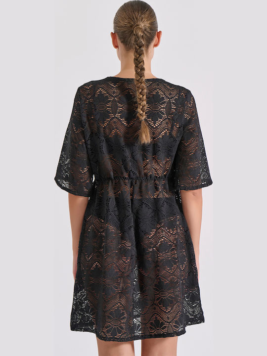 Milena by Paris Damen Kaftan Bademode Schwarz 040315-Schwarz