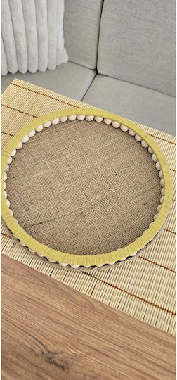 SteweHome Επιτραπέζια Βάση Ξύλινη 25x25x25εκ. Κίτρινη