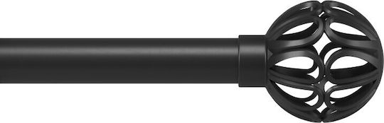 Umbra Bară Pentru Perdele Extensibilă Metalică Mată Neagră Aria Cage Pinpoint Φ2,5 107-305 Cm