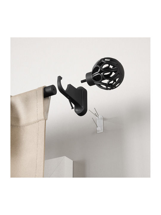 Umbra Extendable Metal Curtain Pole Matte Black Aria Cage Pinpoint Φ2.5 107-305 cm