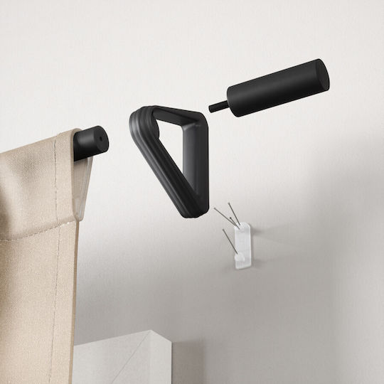 Umbra Extendable Metallic Curtain Pole Matte Black Trinity Pinpoint Φ2.5 107-305 cm