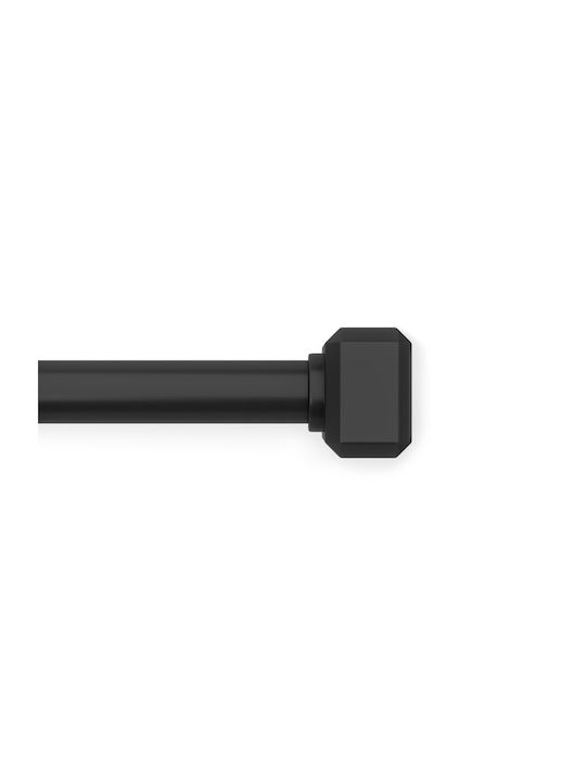 Umbra Extendable Metallic Curtain Pole Matte Black Geo Pinpoint Φ2.5 107-305 cm