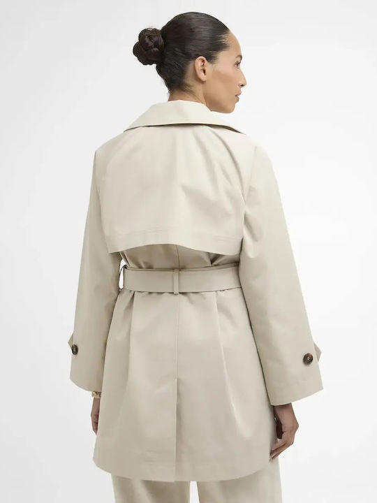 Short Women's Jacket for Winter Ecru