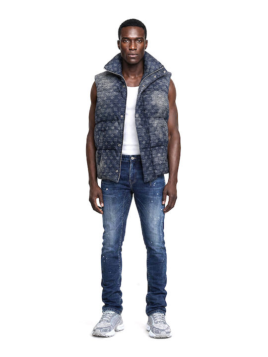 Sleeveless Denim Jacket Blue