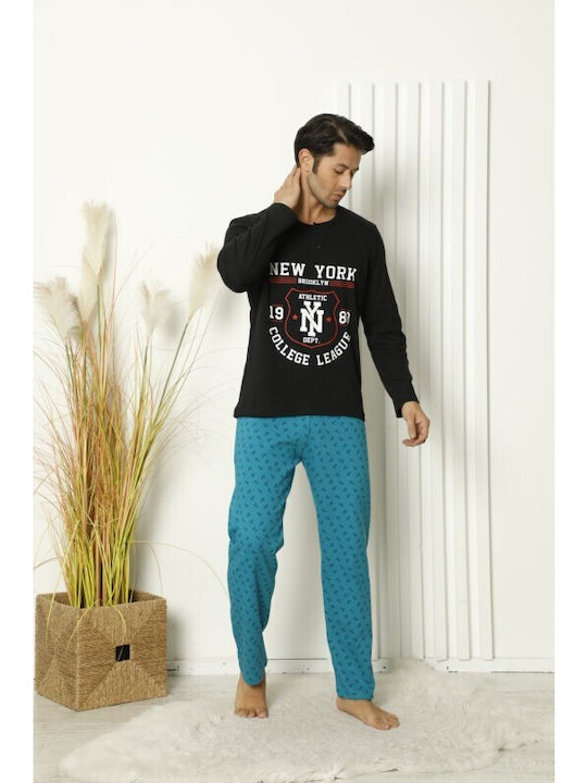 Ars Ars Herrenpyjamas Winter Schwarz 2278MAU