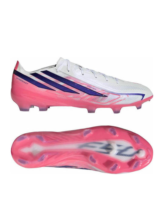 adidas F50 Hyperfast Pro FG Football Shoes with White Cleats