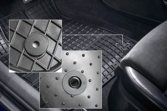 Gummi Auto Fußmatten Sitz Leon Ii Hatchback 2005-2012 Schwarz Passgenau