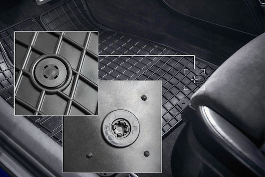 Rubber Car Mats Fiat Panda Iii Excluding Hybrid Hatchback 2012 Black Fitted