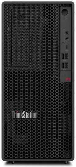 Lenovo ThinkStation P2 Tower Gen 2 Desktop PC (Ultra 5-245K/16GB DDR5/512GB SSD/W11 Pro) cu Tastatură (UK)