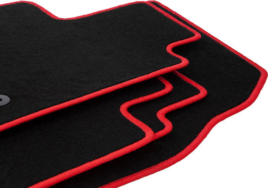 Velour Auto Fußmatten Rote Erhöhte Seiten Ford E-Commerce-Website Mk2 Coupé 1993-1997