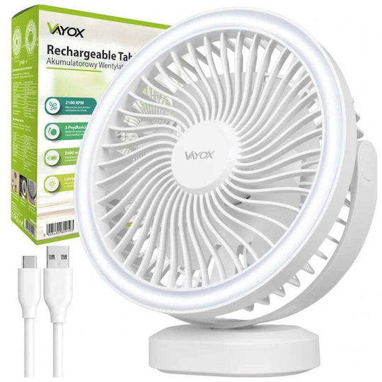 Vayox Ανεμιστηράκι USB Λευκό BX15081